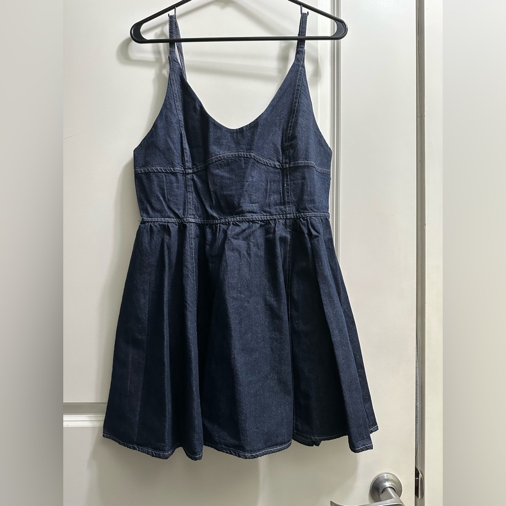 Zara Denim Skater Dress, Size L